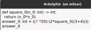 An image of the same python code but with 7*20 where we'd had (3+4)*20
